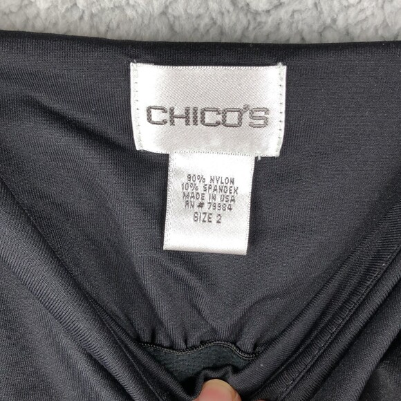 Chico’s adjustable cami top is lined built in bra sz 2 - Picture 5 of 5